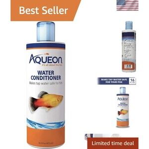 Aqueon Aquarium Fish Tank Water Conditioner Bottle, 16 Ounces